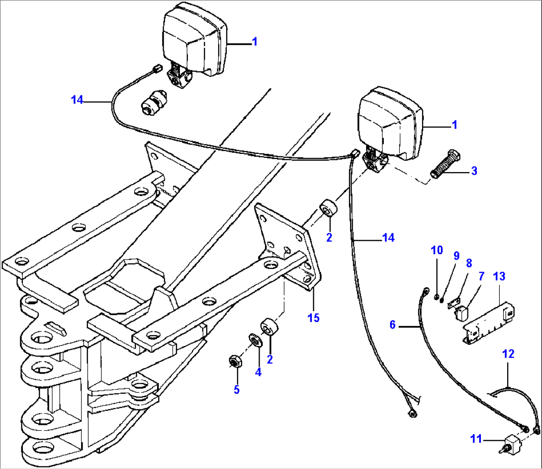 BLADE FLOOD LIGHT INSTALLATION HALOGEN LAMPS