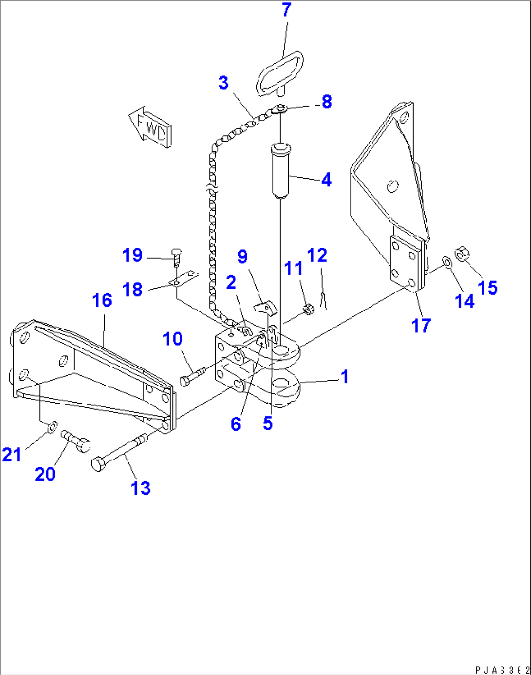 DRAWBAR (RIGID TYPE) (EU SILENT SPEC.)