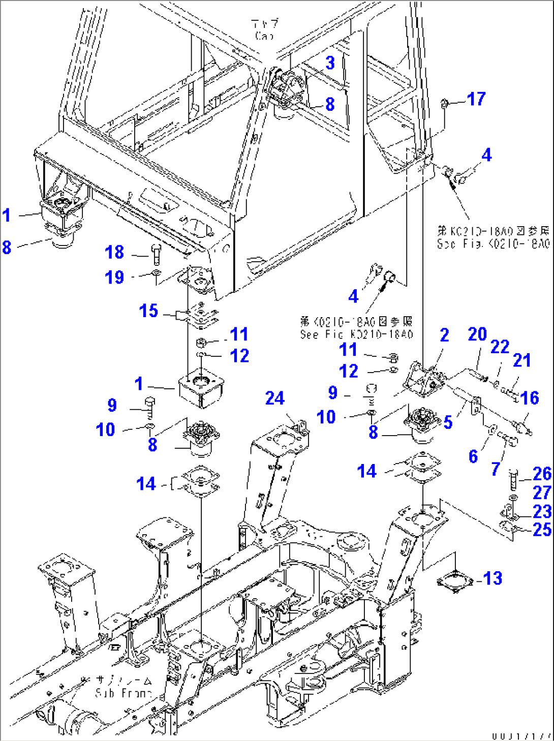 CAB MOUNTING PARTS