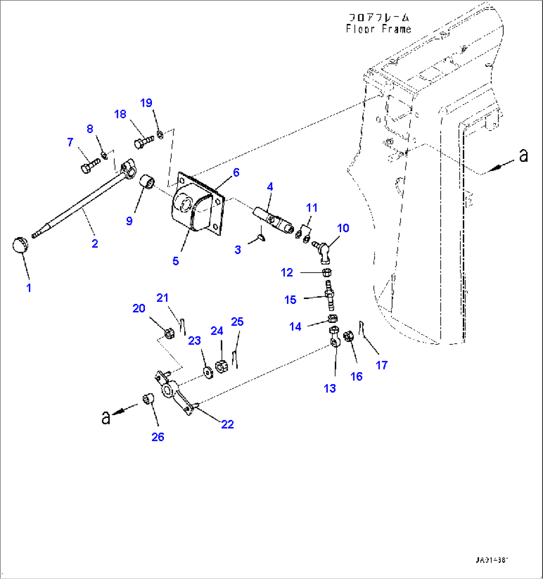 Floor Frame, Parking Brake Lever (#10001-)