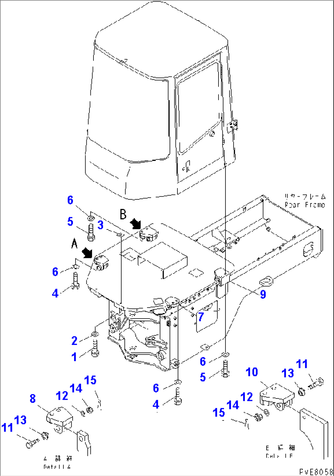 ROPS CAB (MOUNTING PARTS)