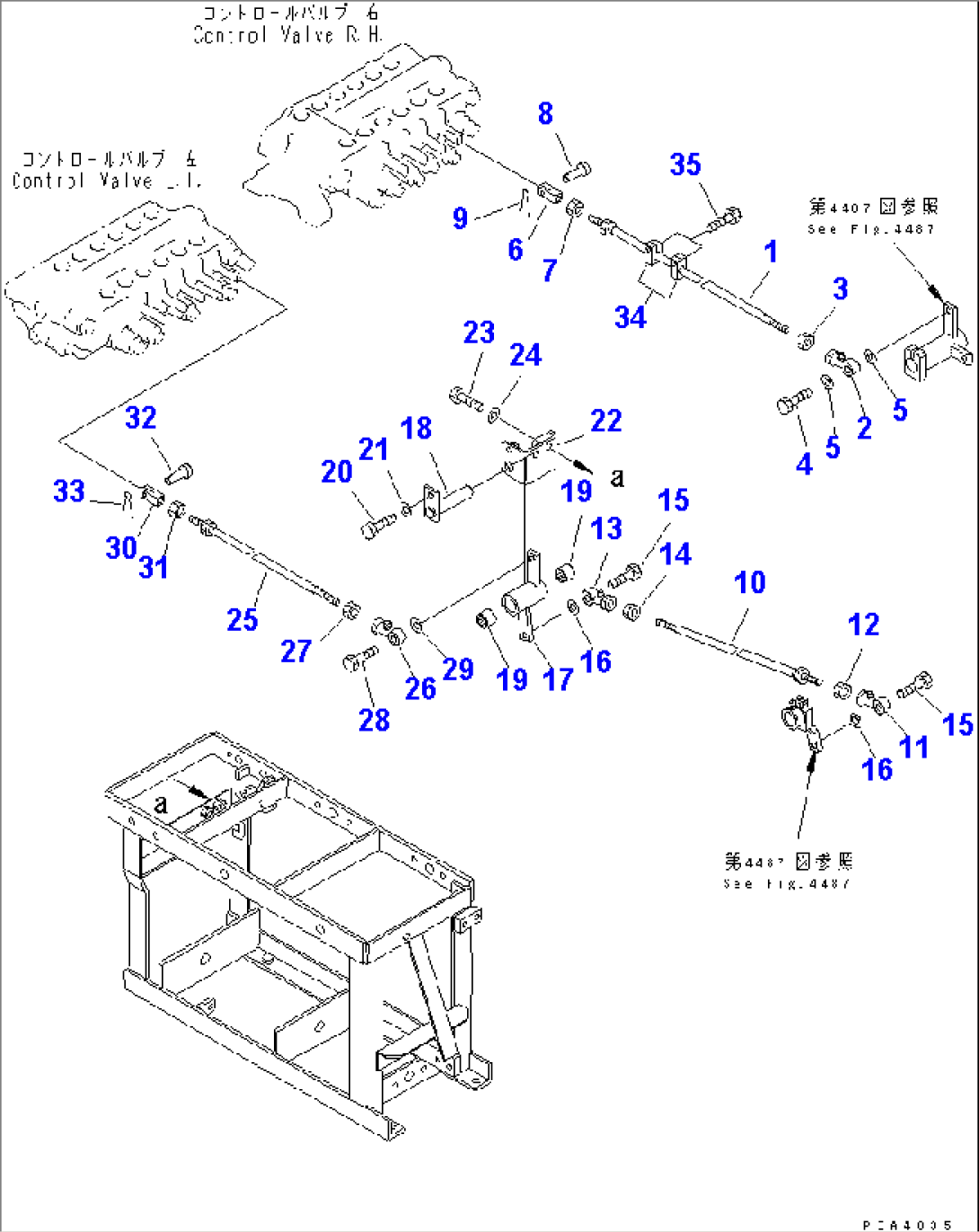 ATTACHMENT CONTROL PEDAL AND LINKAGE (5/5) (ROAD CONSTRUCTION SPEC.)(#3168-)