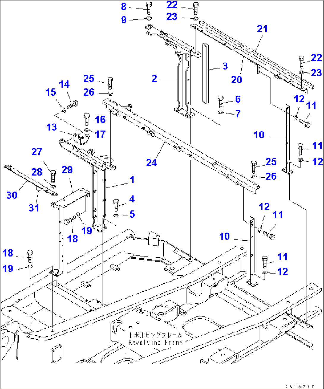 FRAME (MACHINE CAB)(#12284-)
