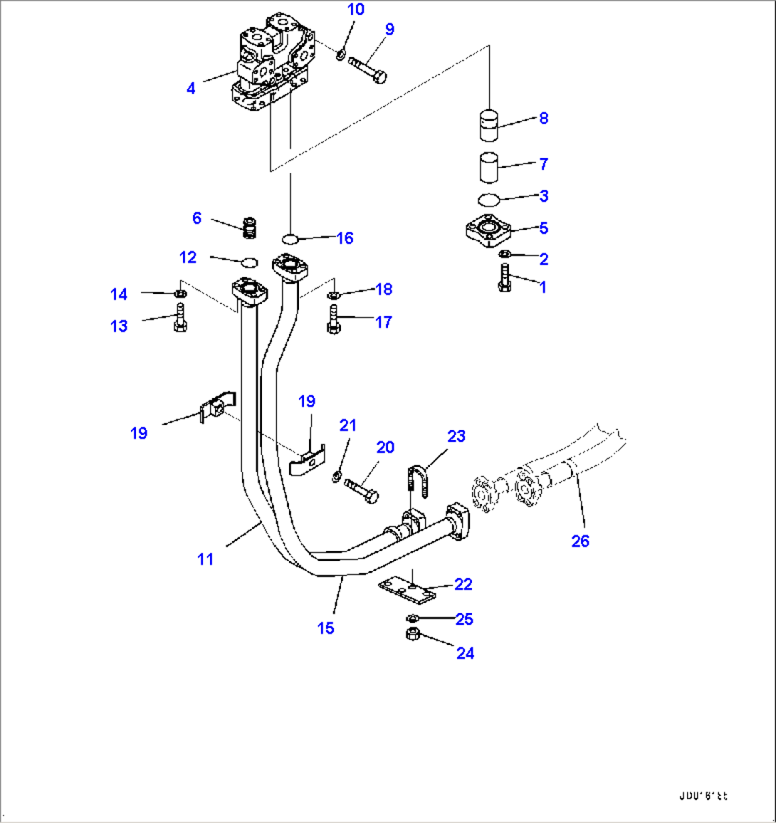 Rotor Lift Piping, Rotor Lift Tube (#1006-)