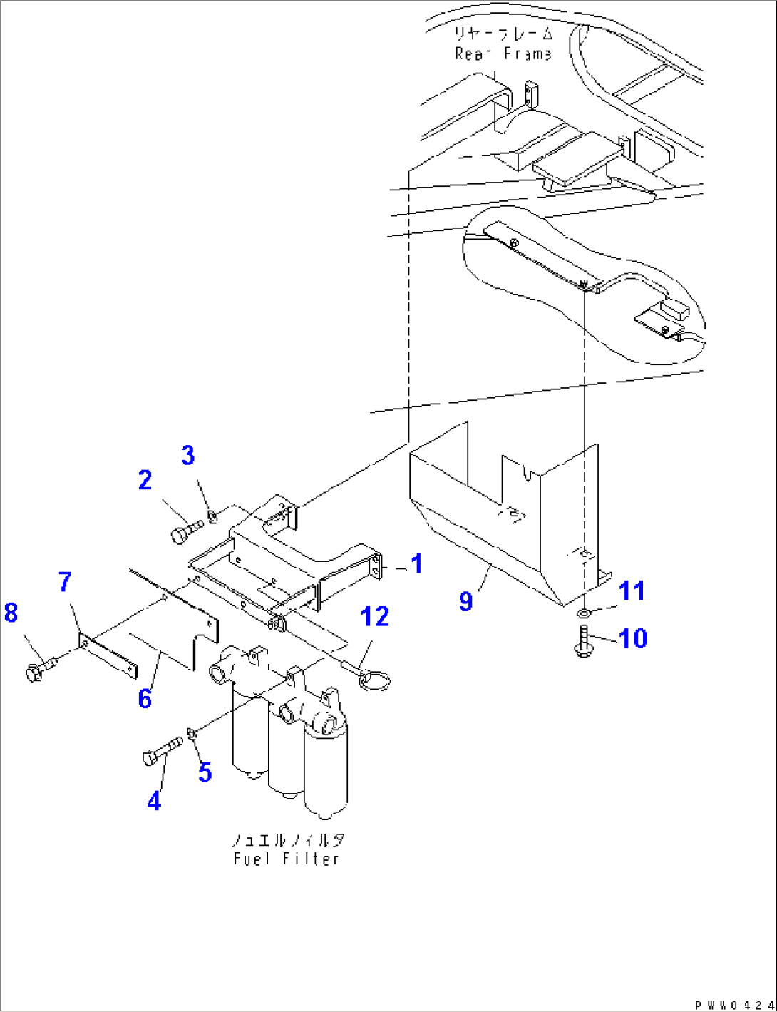 FUEL PIPING (FILTER MOUNTING PARTS)