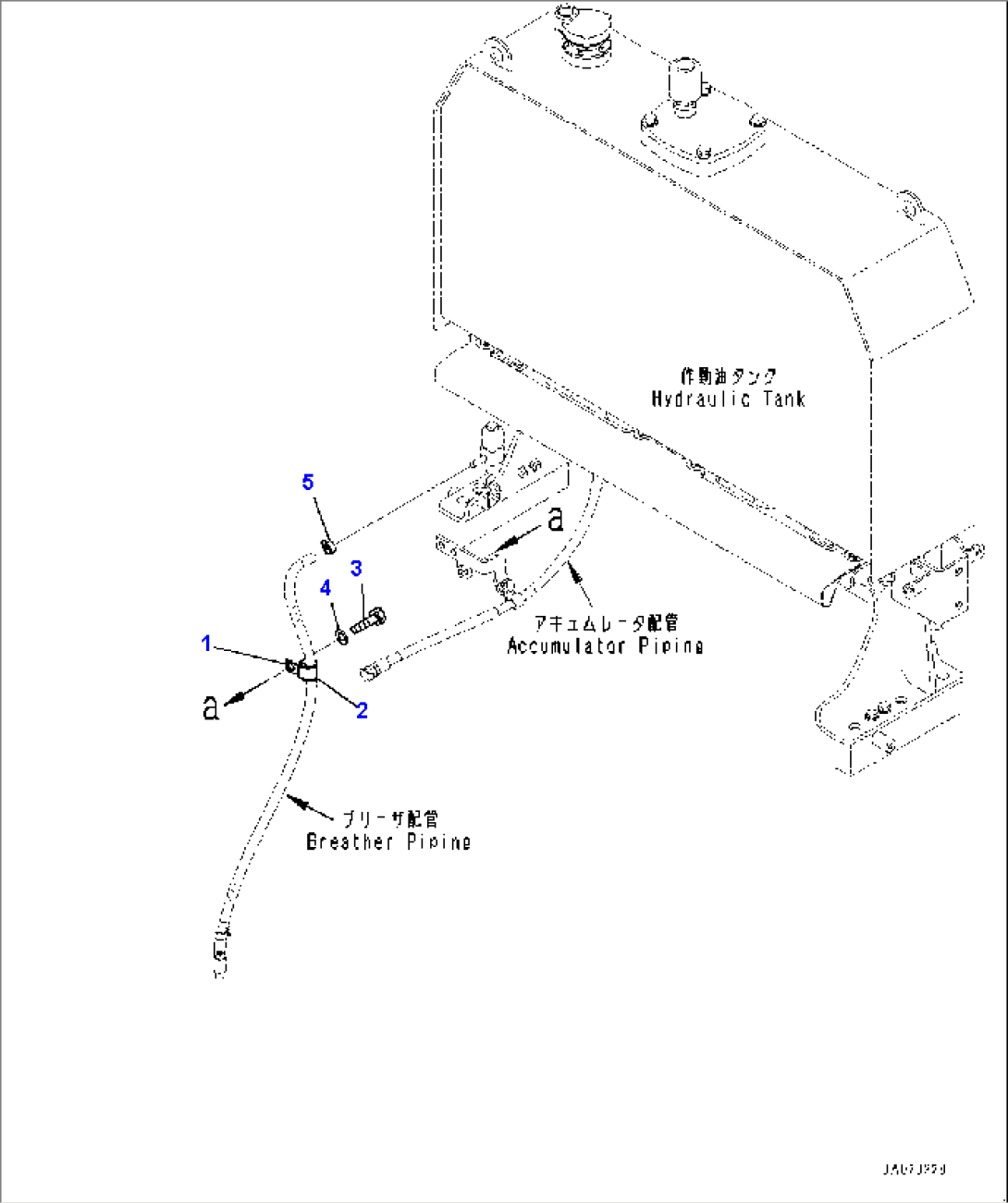 Hydraulic Oil Piping, Clip (#80997-)