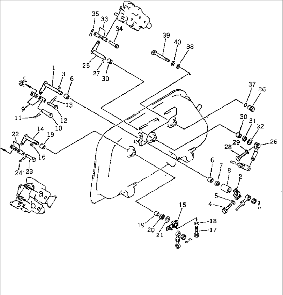 HYDRAULIC TANK AND VALVE (2/7) (FOR POWER ANGLE POWER TILT DOZER)(#81285-)