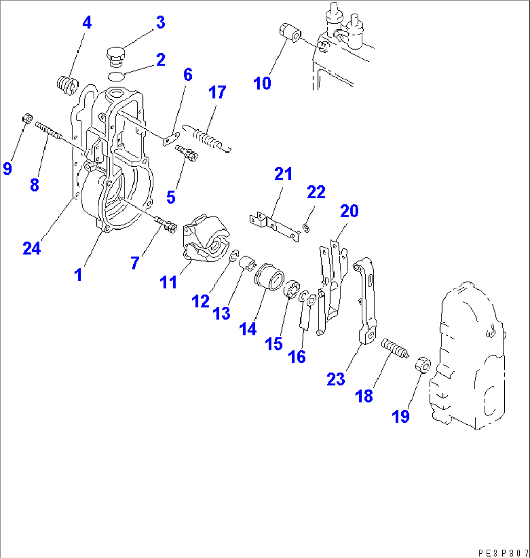 FUEL INJECTION PUMP (GOVERNOR) (1/2)(#10001-77195)