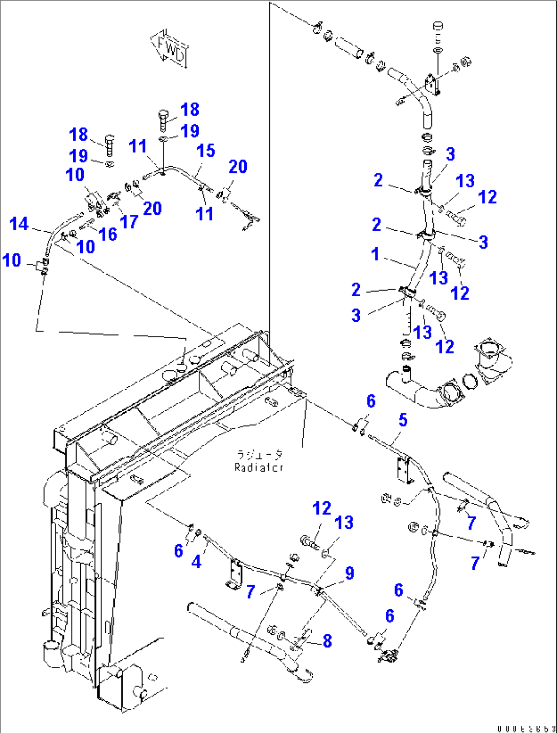 RADIATOR (COOLANT LINE) (2/2)(#7169-)