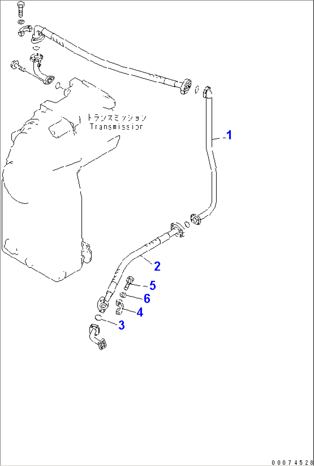 TORQUE CONVERTER AND TRANSMISSION LINE (TRANSMISSION PIPING)(#51075-)