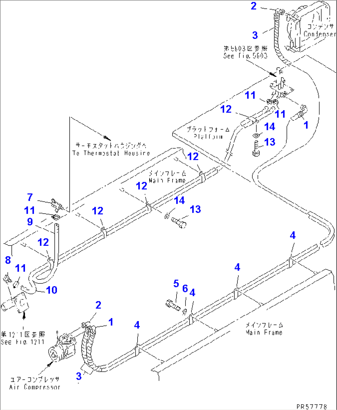 AIR CONDITIONER (2/6) (HEATER AND COOLER PIPING)(#10001-10056)