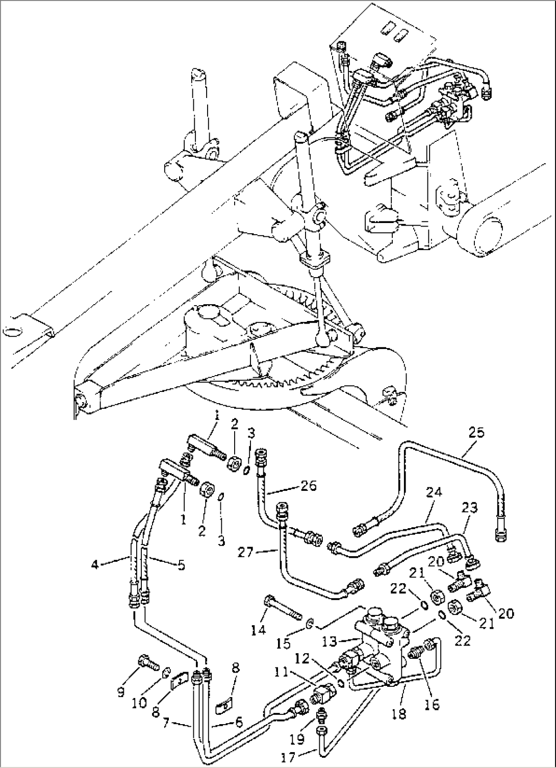 HYDRAULIC PIPING (CONTROL VALUE TO ARTICULATING CYLINDER)