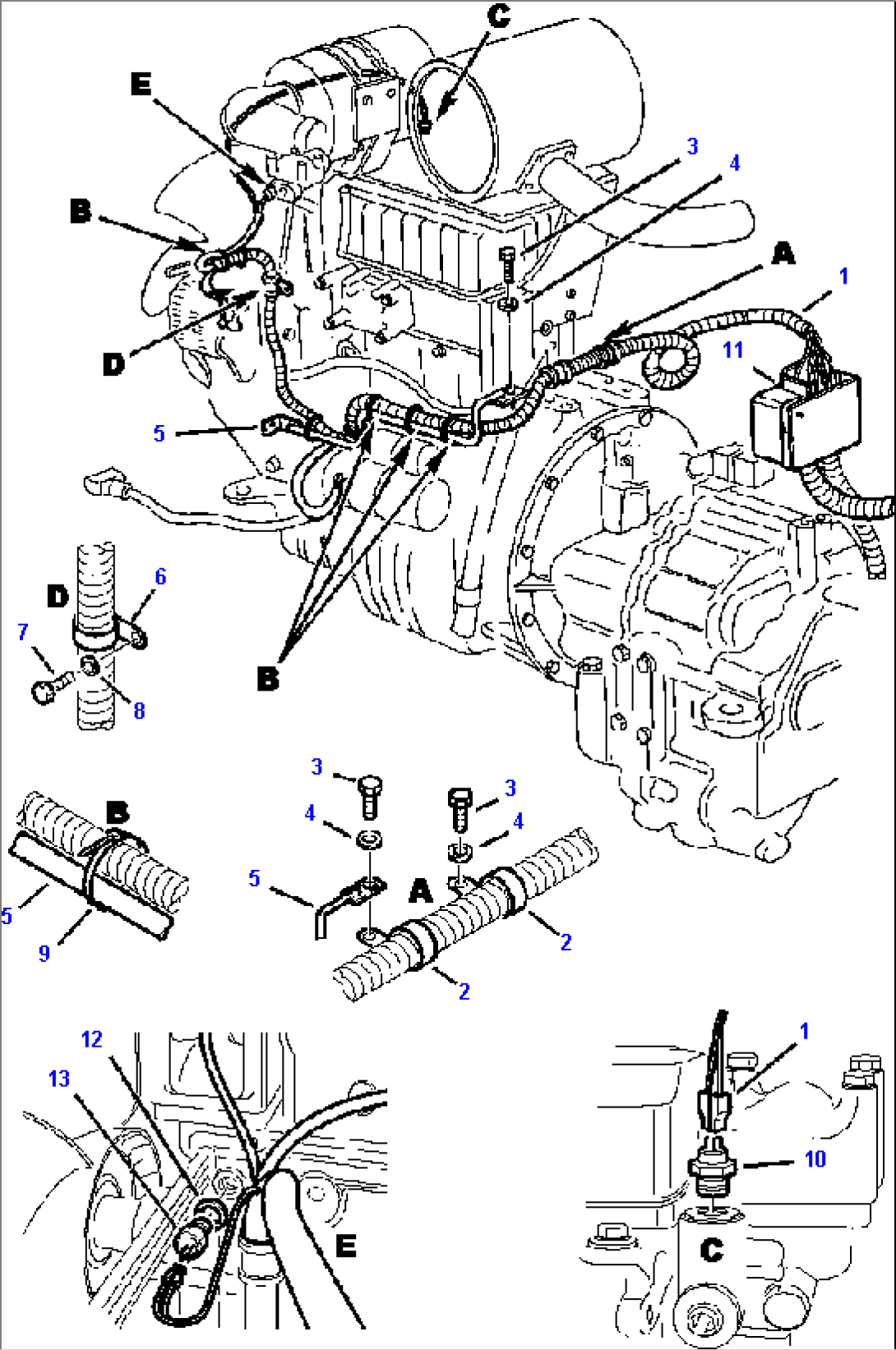 FIG. E1501-01A1 ELECTRICAL SYSTEM - ENGINE WIRING