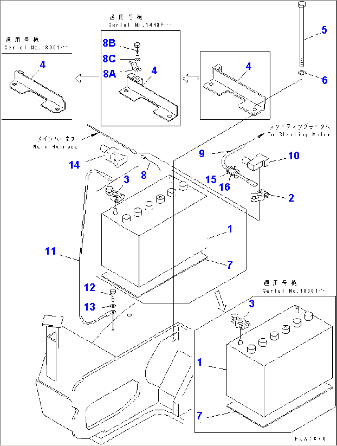 BATTERY AND MOUNTING (COLD WEATHER SPEC.)