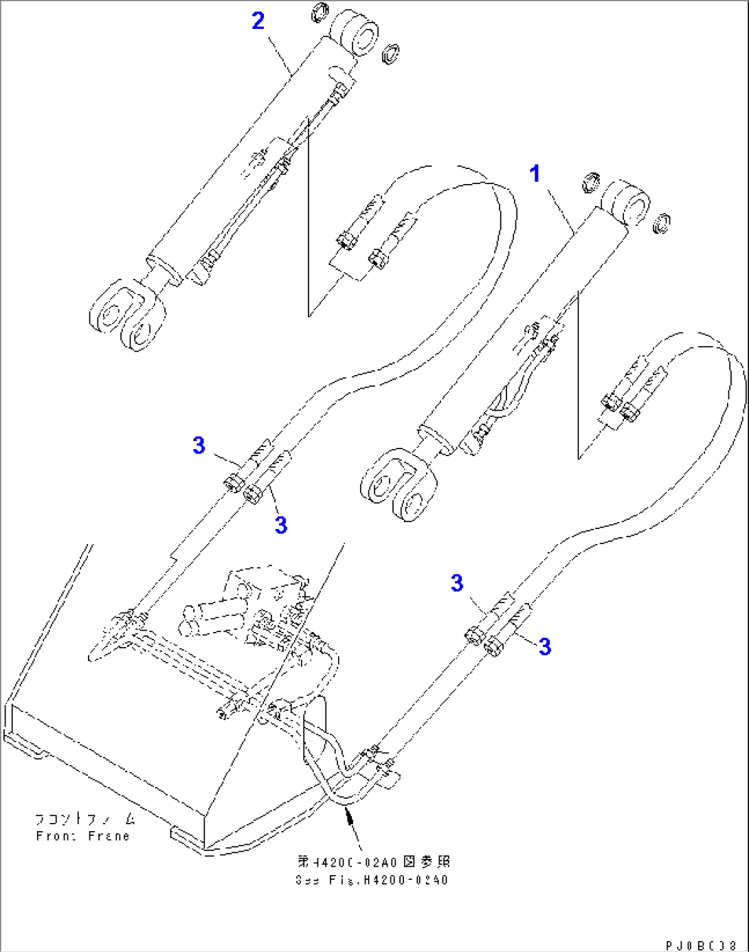 LIFT CYLINDER (LIFT CYLINDER AND PIPING)