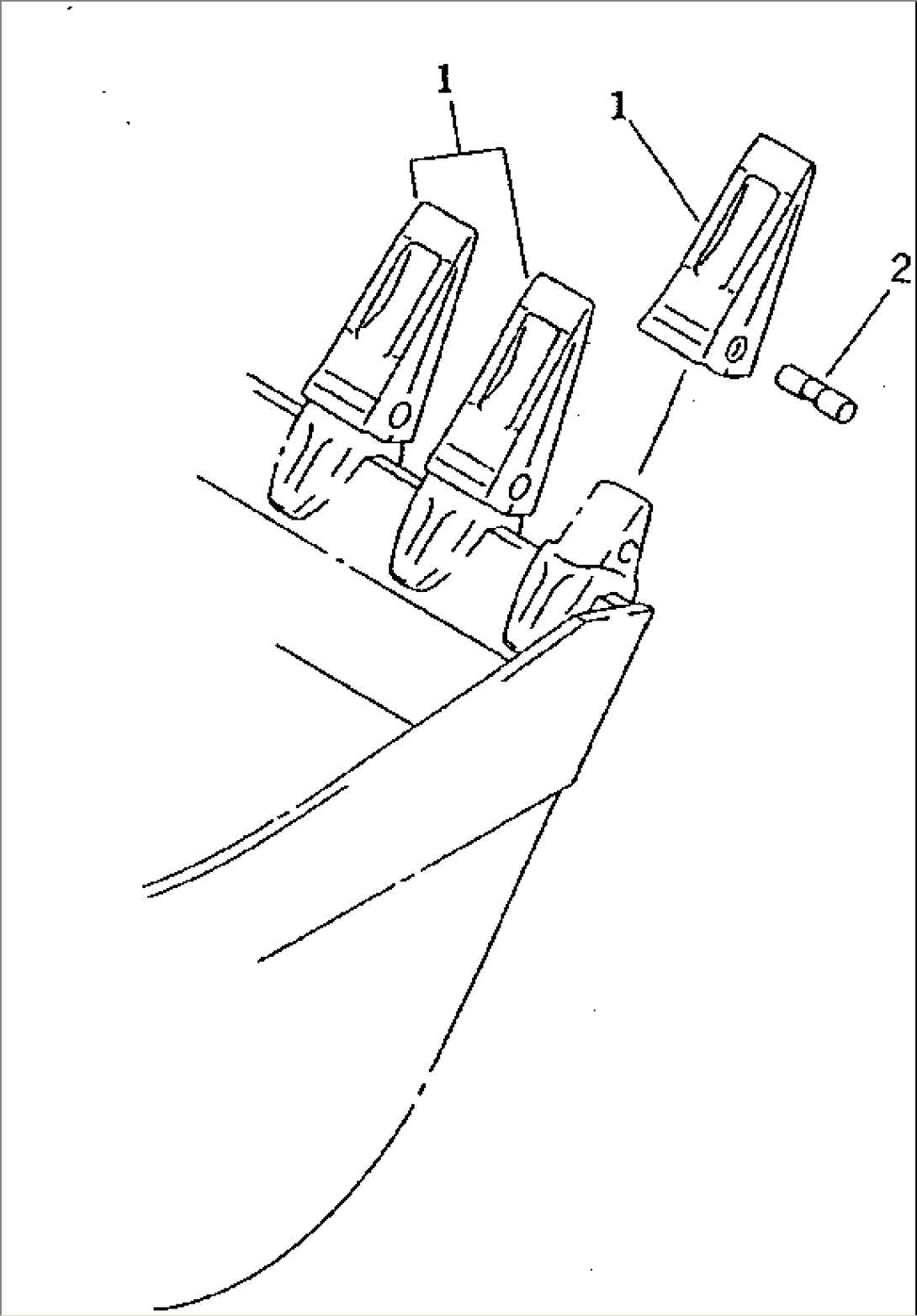 LONG LIFE TOOTH (HORIZONTAL PIN TYPE)