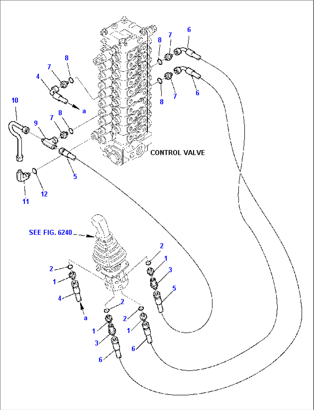 HYDRAULIC PIPING (BOOM AND BUCKET PPC VALVE LINE) (2/2)