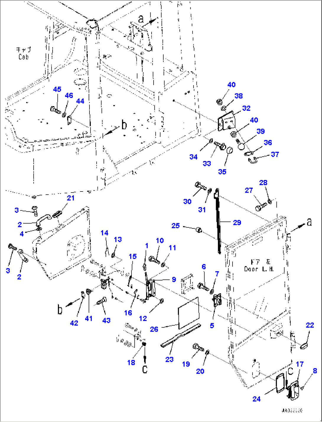 ROPS Cab, Door Knob, L.H. (#91282-)