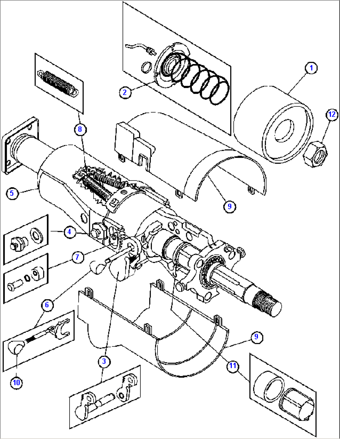 STEERING COLUMN ASSEMBLY PC1287(1) (PC1447(2))