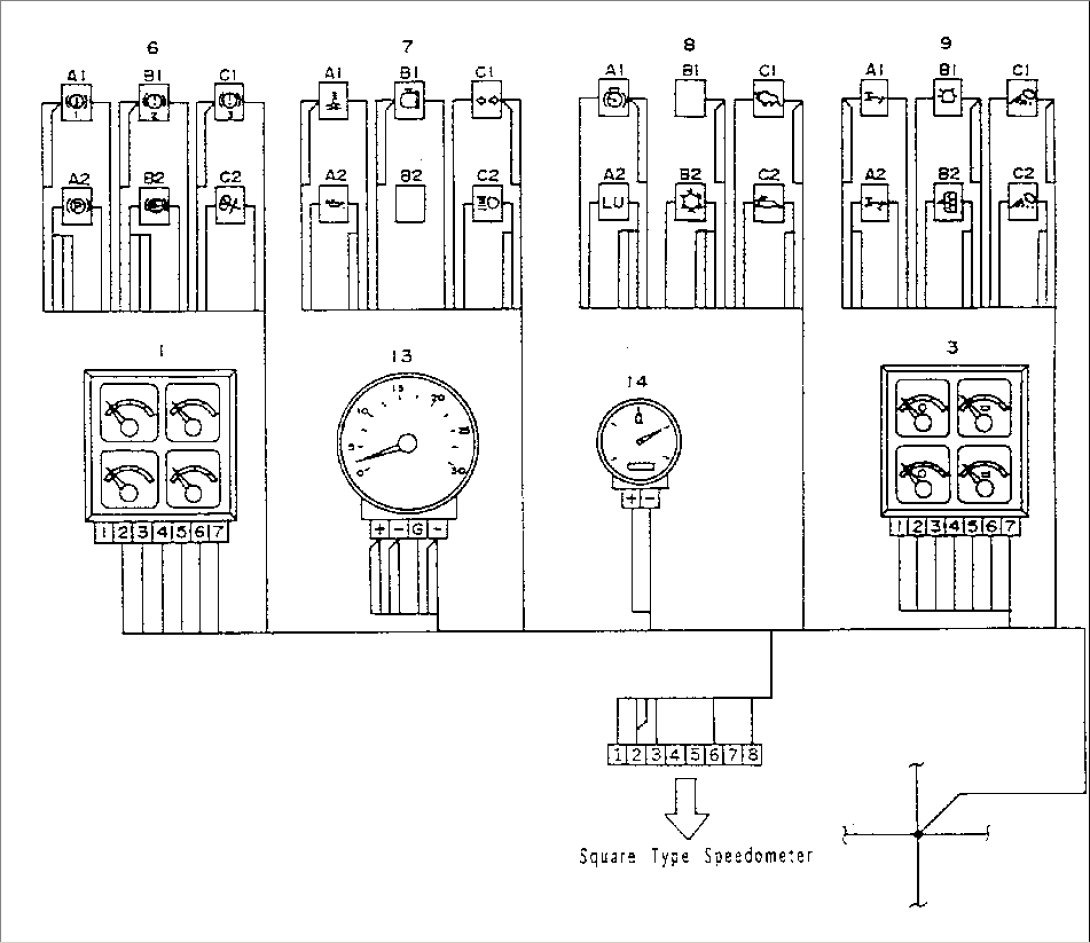 ELECTRICAL CIRCUIT (INSTRUMENT BOARD¤ CENTER)