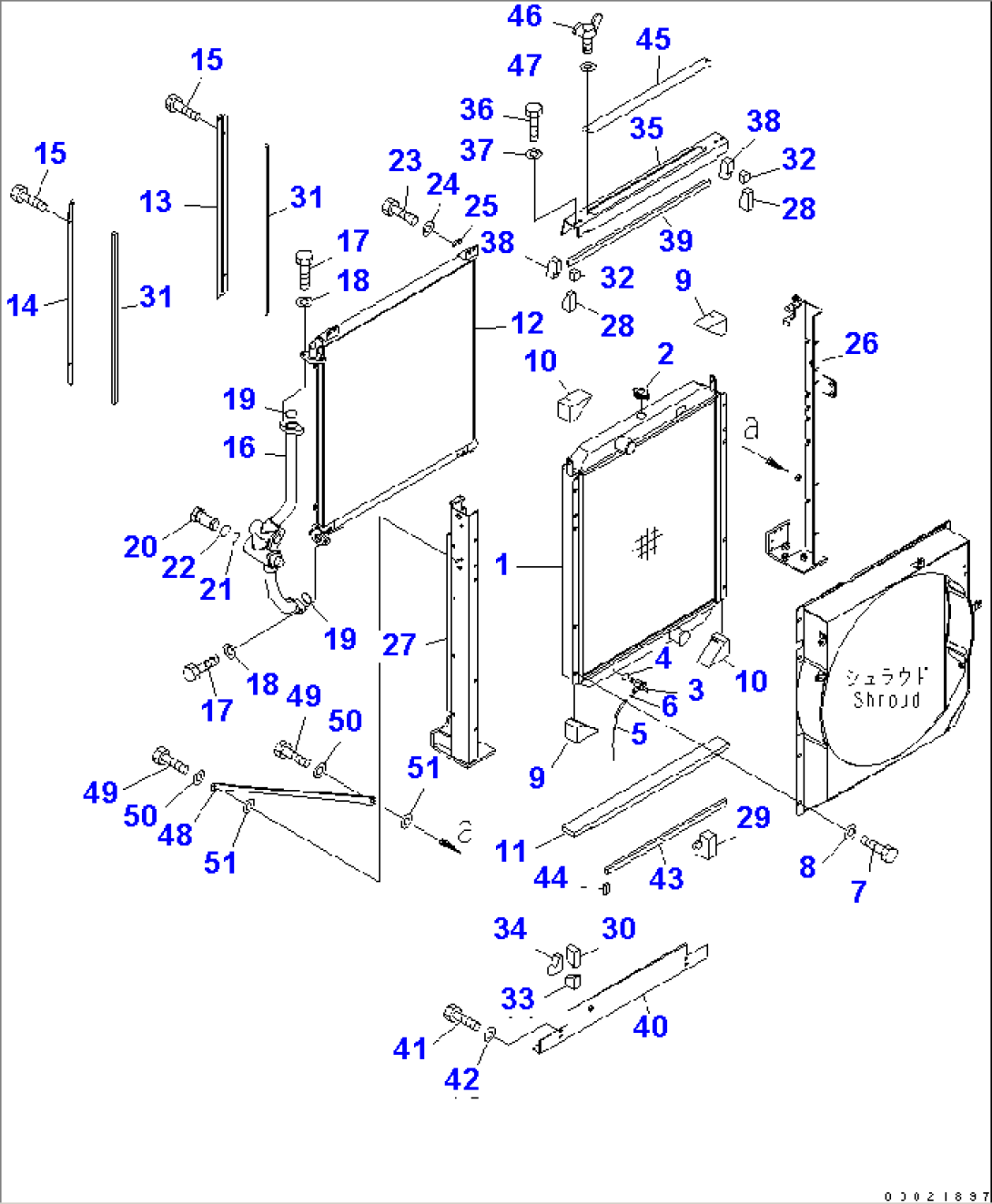 COOLING (RADIATOR AND OIL COOLER)(#25001-)