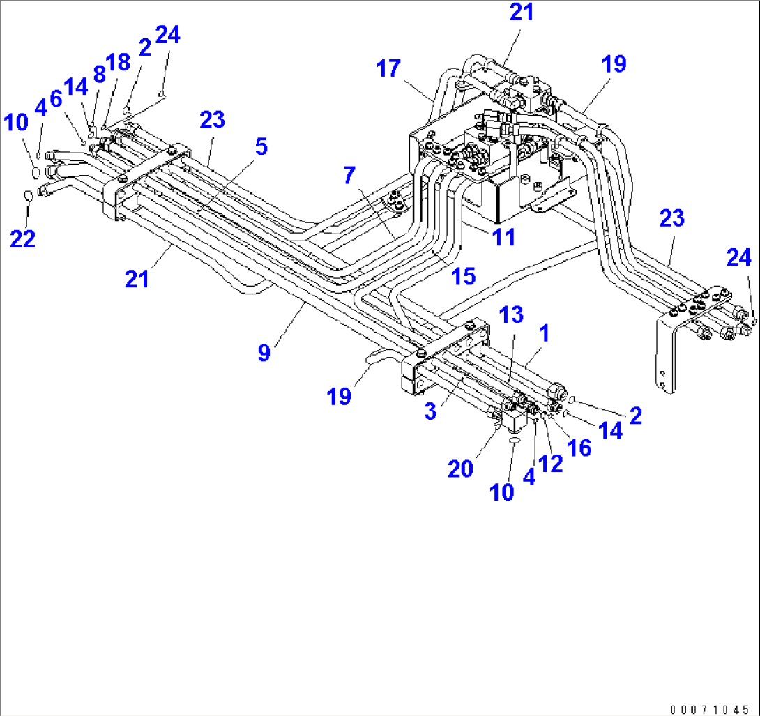 BRAKE LINE (UNDER HOOD) (FOR WITH ABS) (1/2)(#7169-)