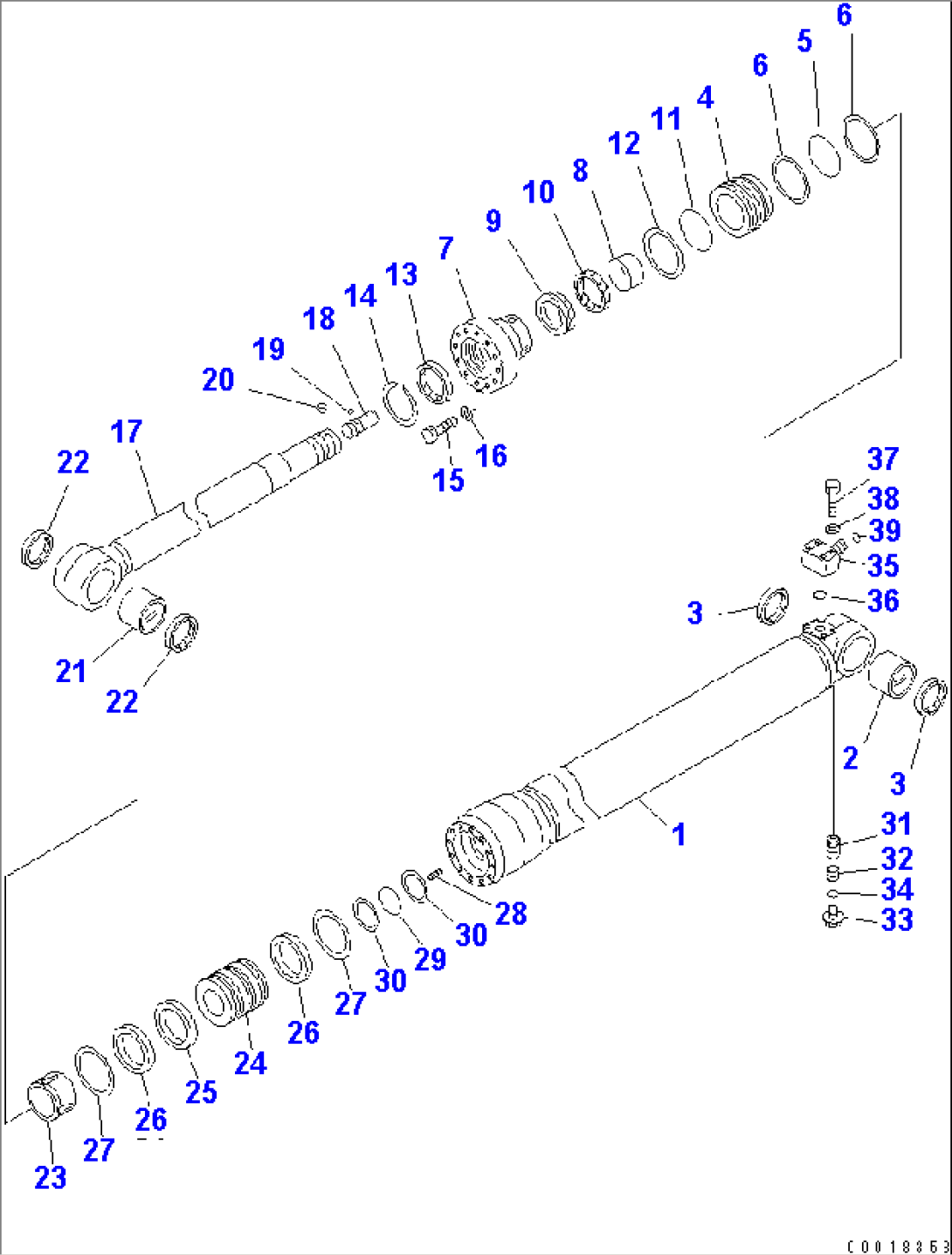 ARM CYLINDER (INNER PARTS) (ARM CRANE SPEC.)