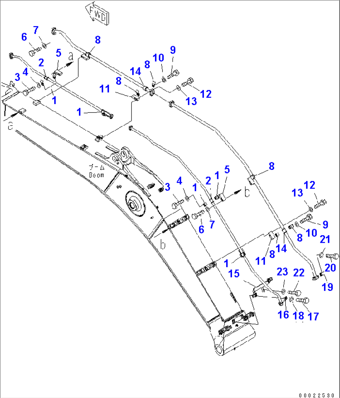 BOOM (ADDITIONAL LINE) (CLAMP) (FOR ADDITIONAL PIPING)(#60001-)