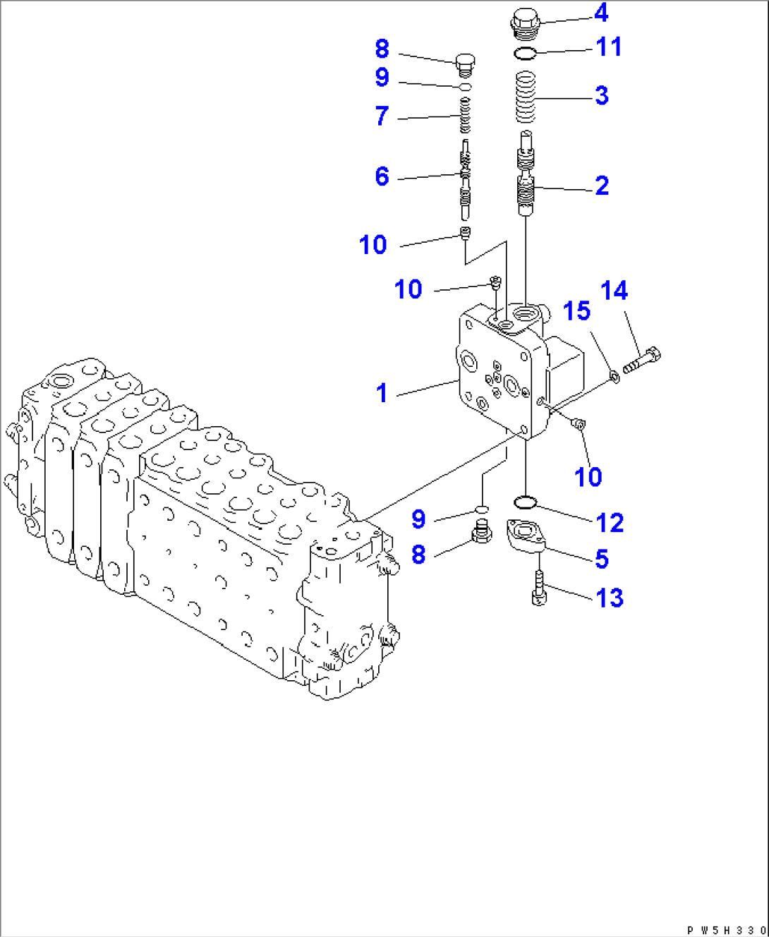 MAIN VALVE (3-ACTUATOR) (10/15)