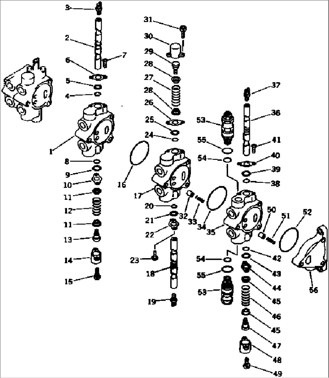 CONTROL VALVE¤ REAR (2/2) (WITH SERVICE VALVE) (EXCEPT JAPAN)