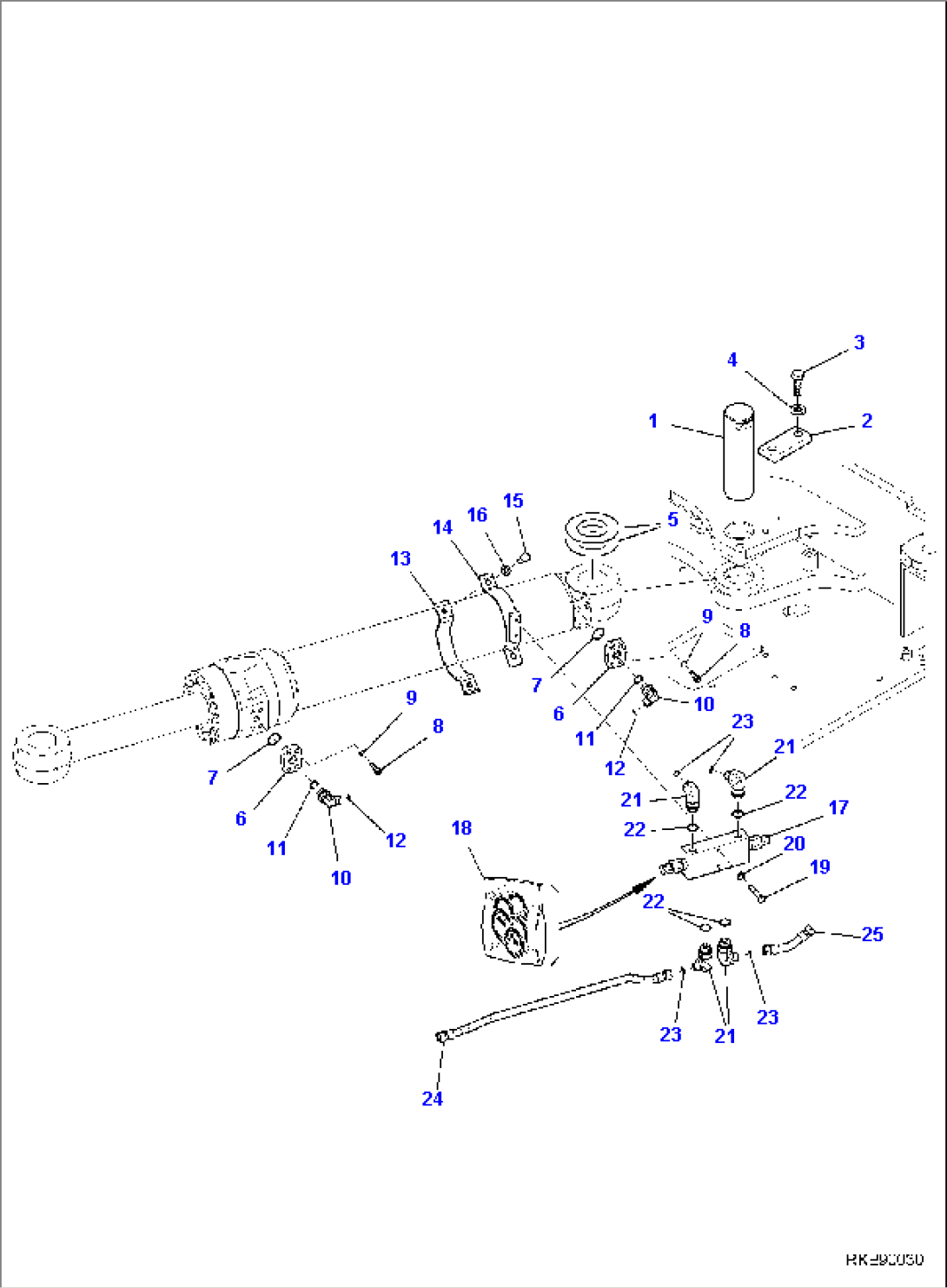 BOOM SWING CYLINDER, PIN