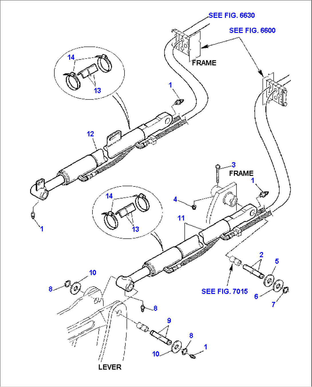HYDRAULIC PIPING (SHOVEL TIPPING CYLINDER LINE) (2/2)