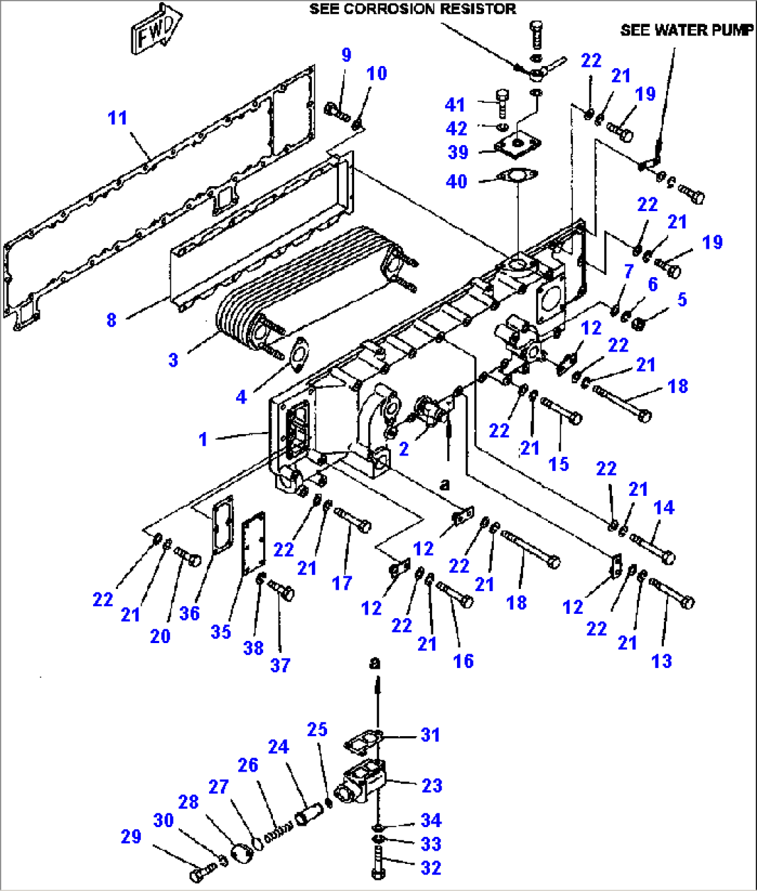 FIG. A3310-A6D1 LUBRICATING OIL COOLER