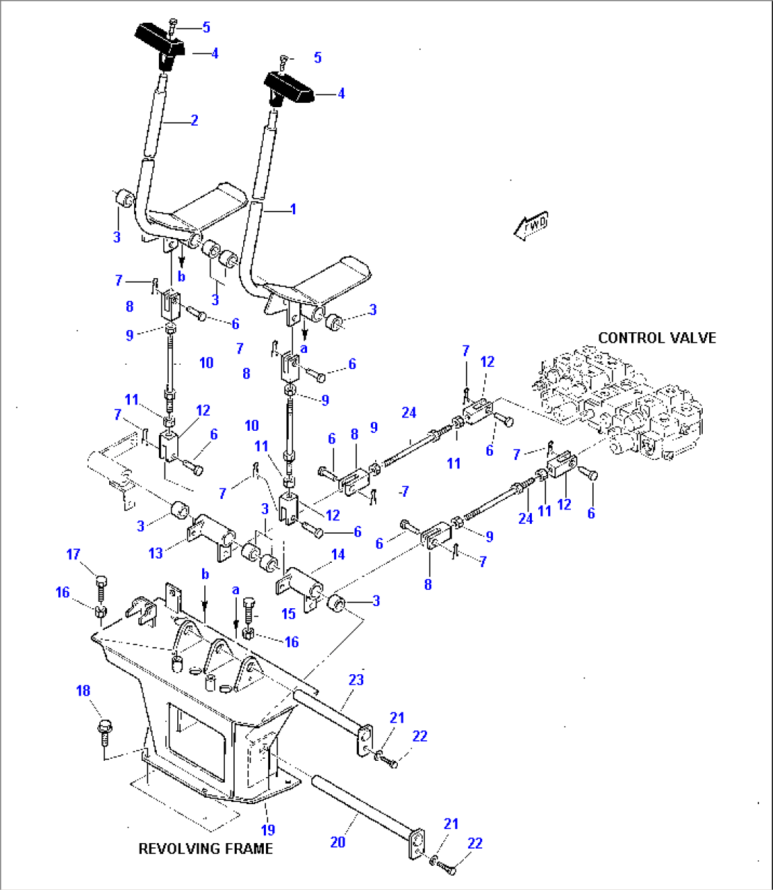 TRAVEL CONTROL LEVER