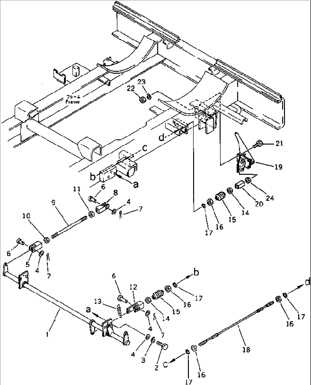 PARKING BRAKE LINKAGE(FOR OVER RUN BRAKE SYSTEM)