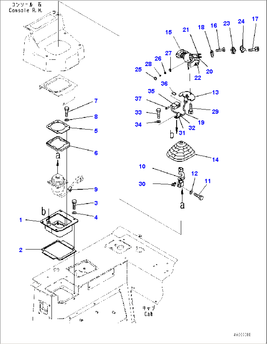 Cab, Work Equipment Control Lever (#85001-)