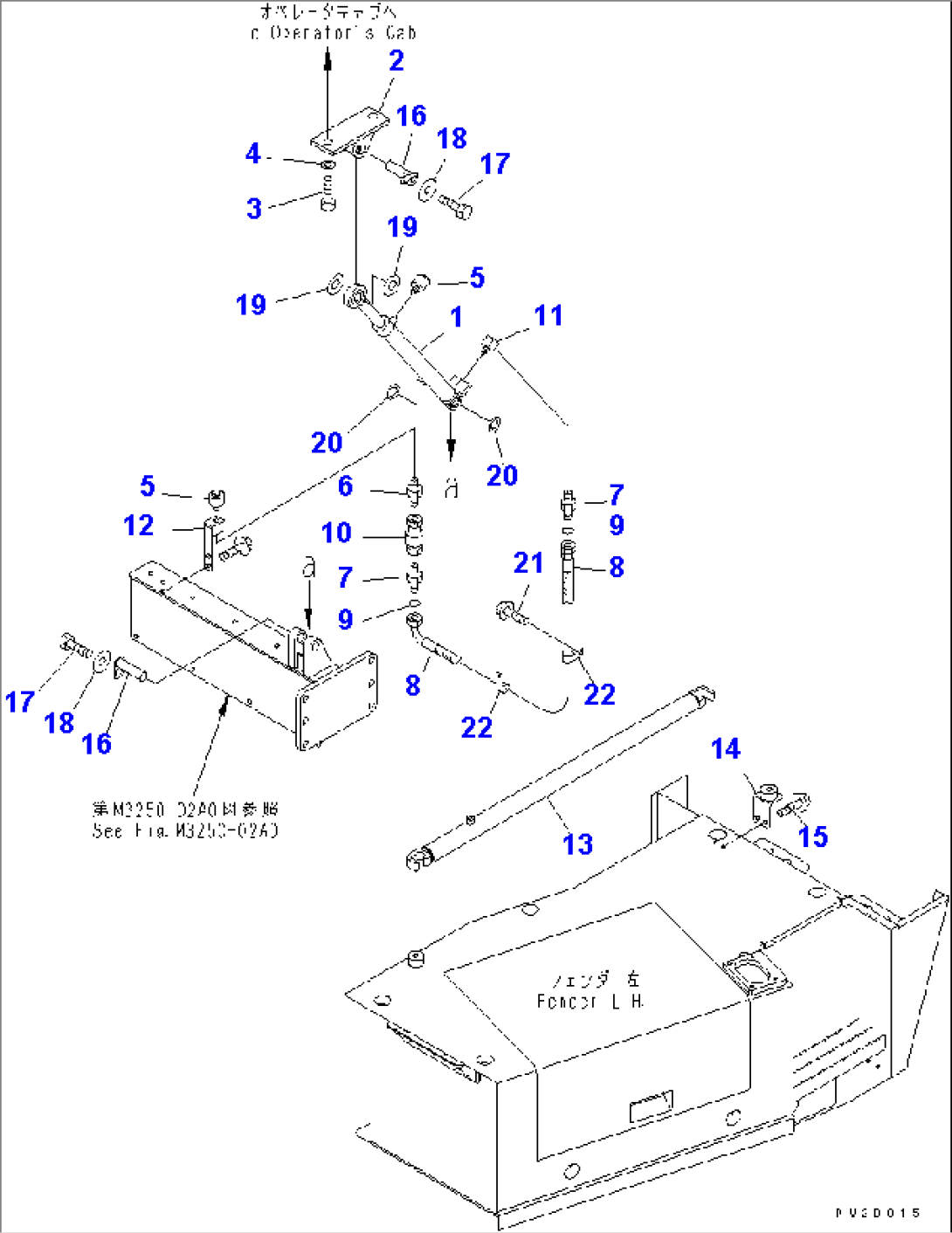 CAB TILT CYLINDER AND RELATED PARTS