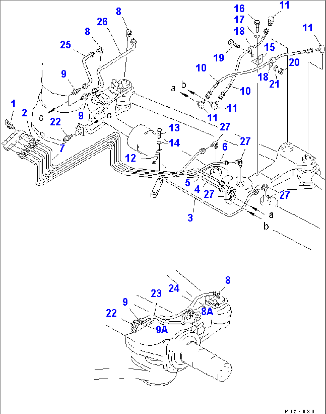 FRONT LUBRICATING PIPING(#5485-)