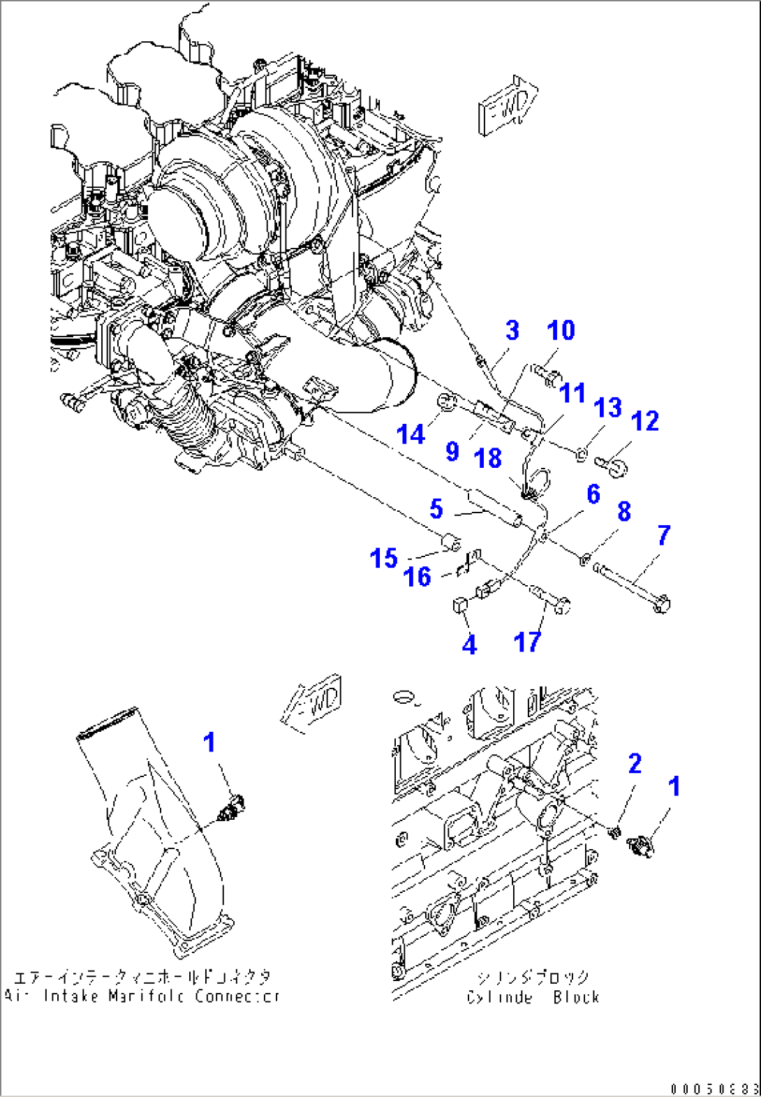 SENSOR (EXHAUST TEMPERATURE¤ OIL PRESSURE¤ AIR PRESSURE) (FOR PM-CLINIC)(#530087-)