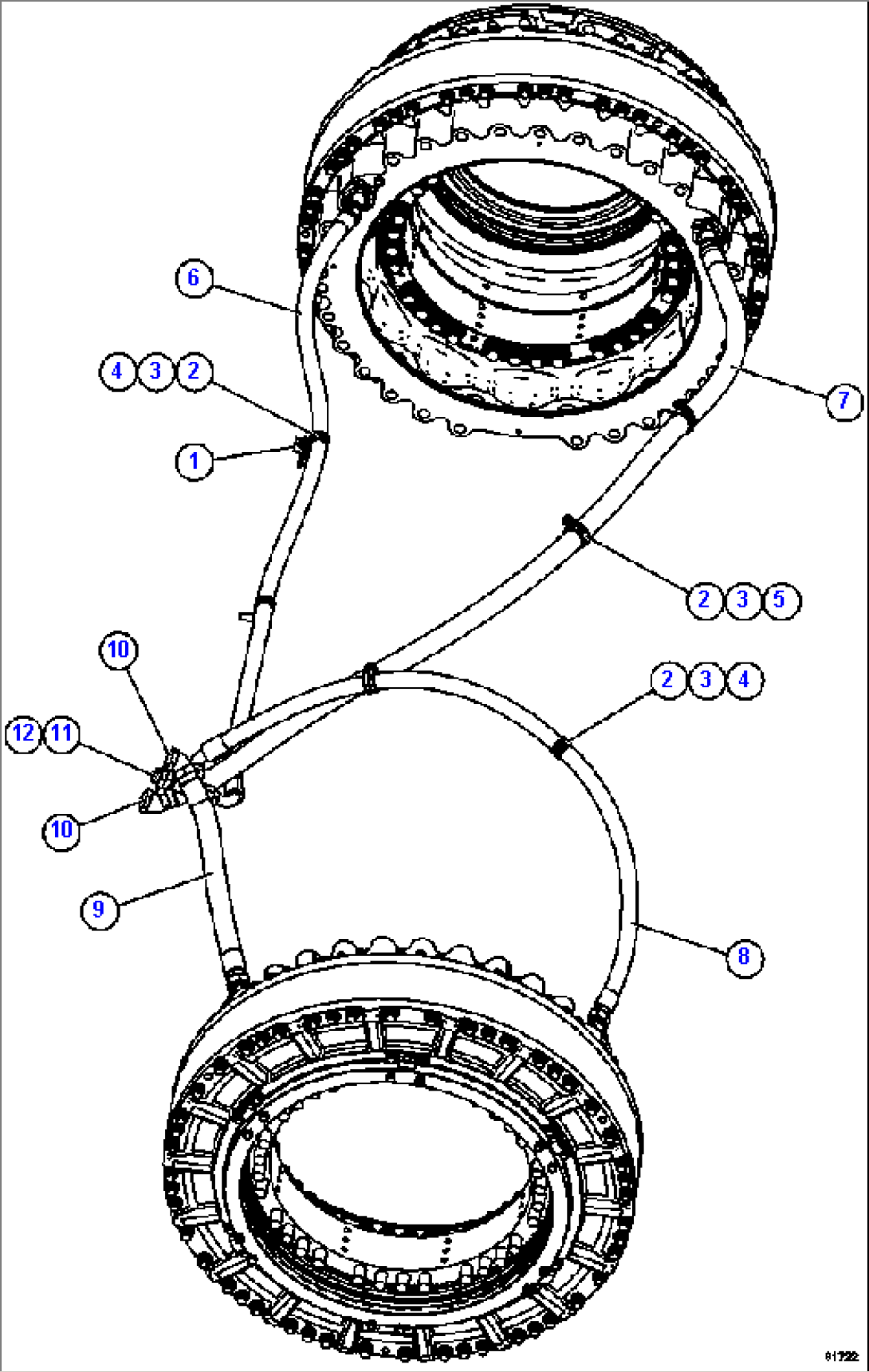 BRAKE COOLING PIPING - REAR AXLE