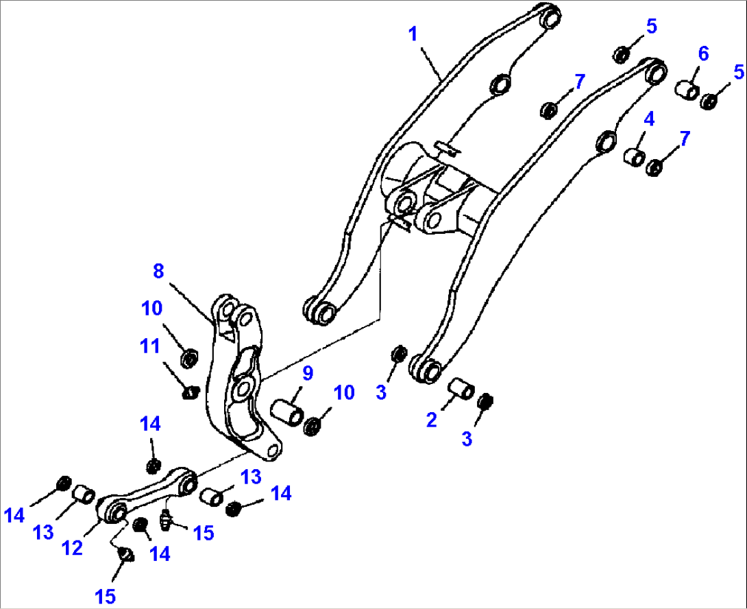 T4110-01A2 BOOM AND BELLCRANK WITH 3-SPOOL VALVE
