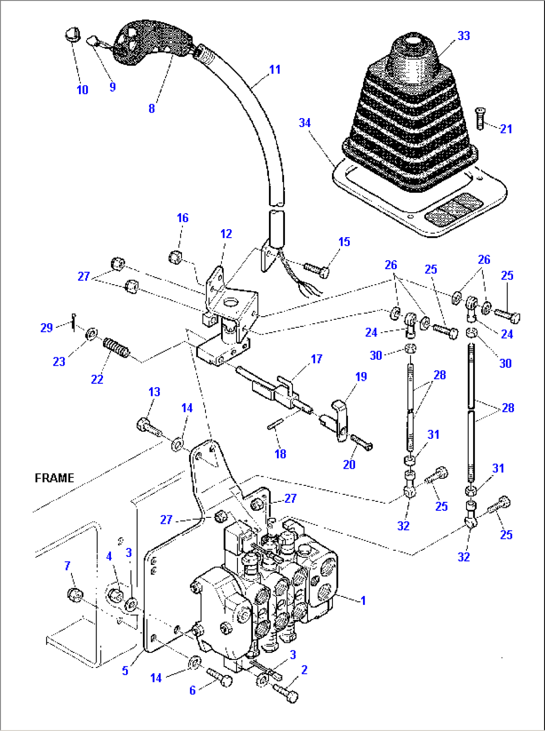SHOVEL CONTROL LEVER (BUCKET 4/1)