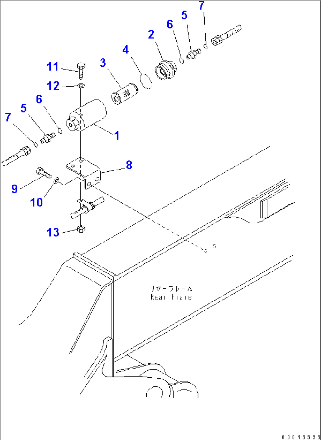 DIFFERENTIAL LOCK PIPING (LINE STRAINER)(#2001-)