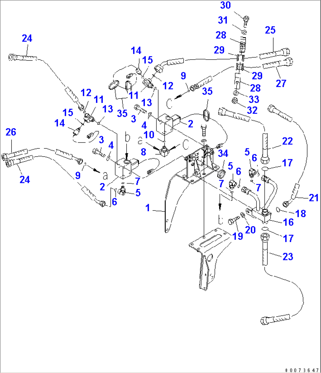 BRAKE PIPING (PROPORTIONAL VALVE) (INNER PARTS) (ASR AND ABS)(#7169-)
