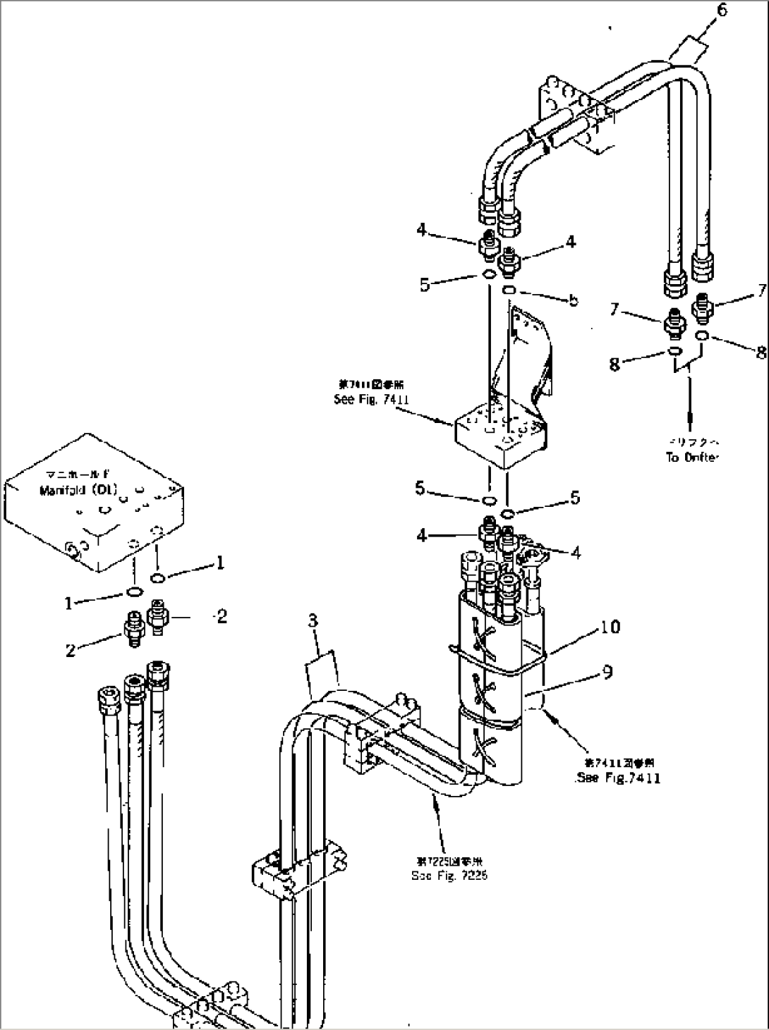 MANIFOLD (D) TO/FROM ROTATOR PIPING