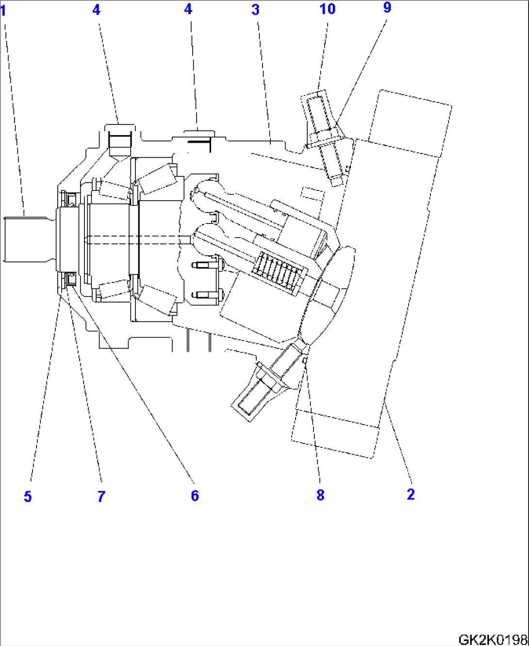 HYDROSTATIC TRANSMISSION (MOTOR 2) (20KM/H) (1/6)
