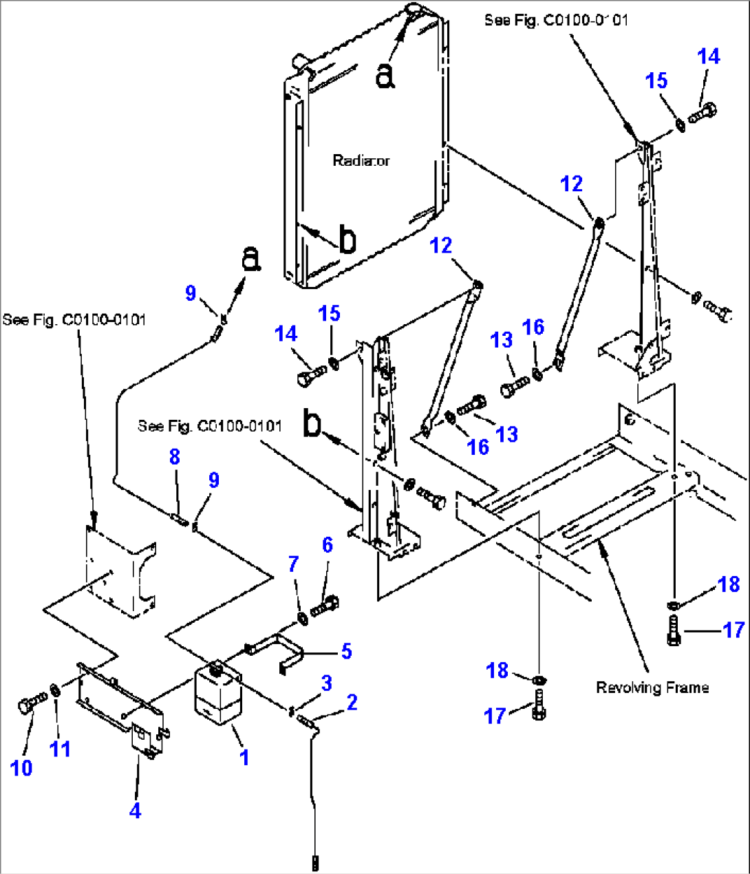 FIG NO. C0100-0301 RADIATOR MOUNTING