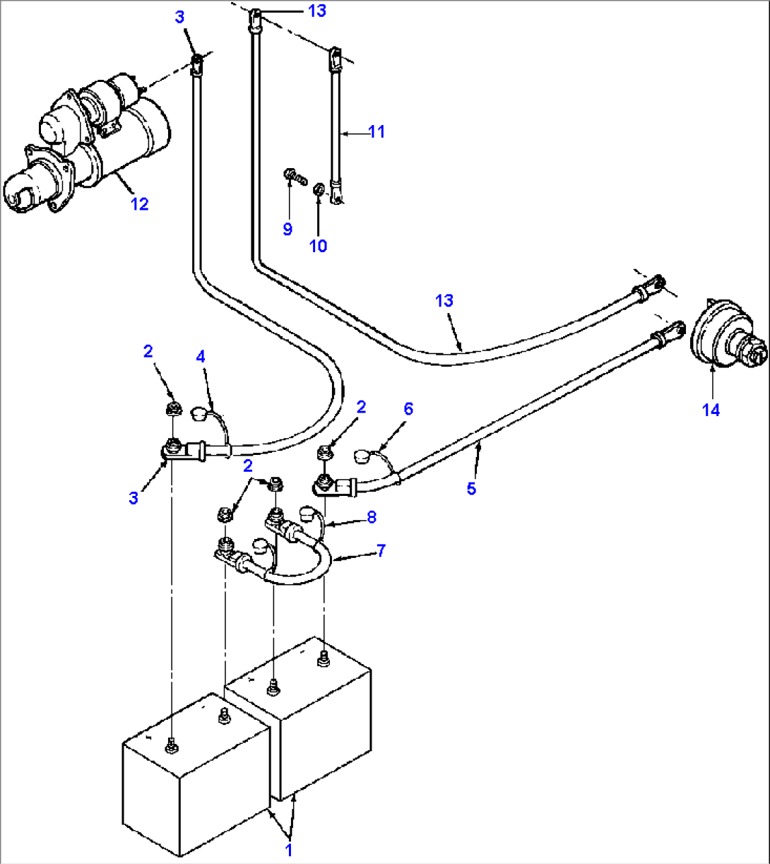 FIG. E5110-01A2 BATTERY AND CONNECTION - MASTER SWITCH