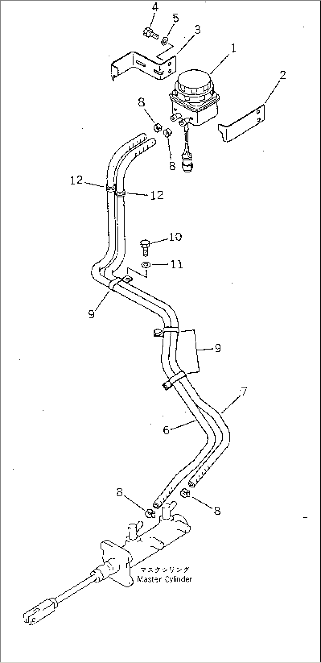 BRAKE OIL PIPING (WITHOUT BOOSTER) (1/3)