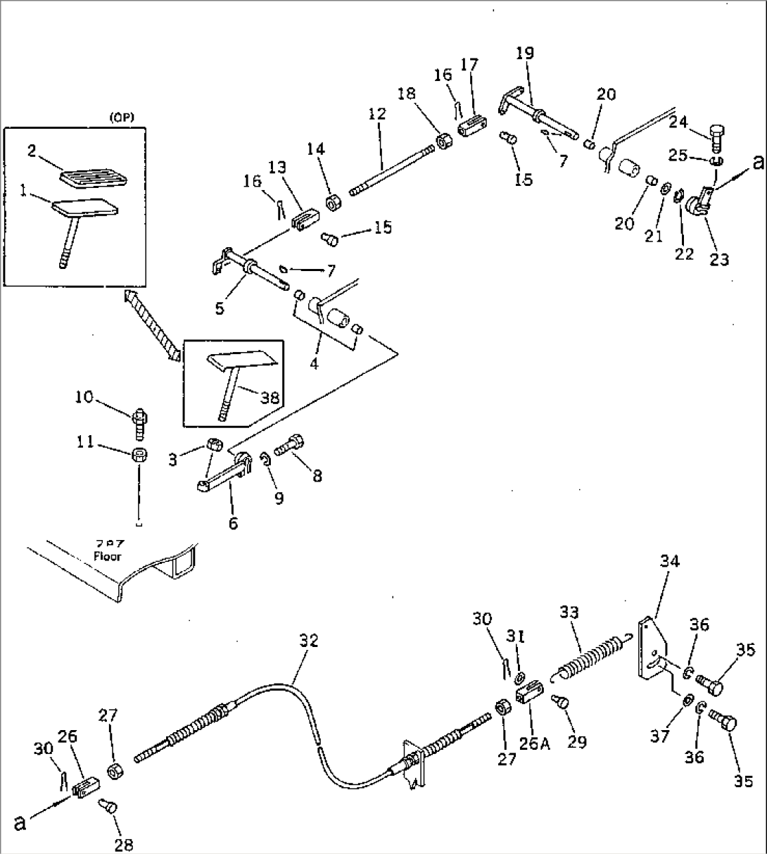 THROTTLE PEDAL LINKAGE(#14001-14002)